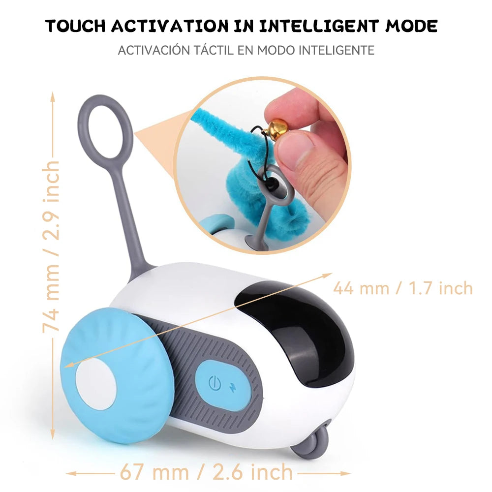 Smart Rolling Cat Toy Car – Interactive Remote Control Pet Toy-World Bazaar Life