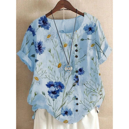 Summer Short Sleeve T-shirts Woman Camisetas Fashion Tops Tee Print Loose Tshirt Ladies Casual Blusas T Shirt Women Clothes-World Bazaar Life