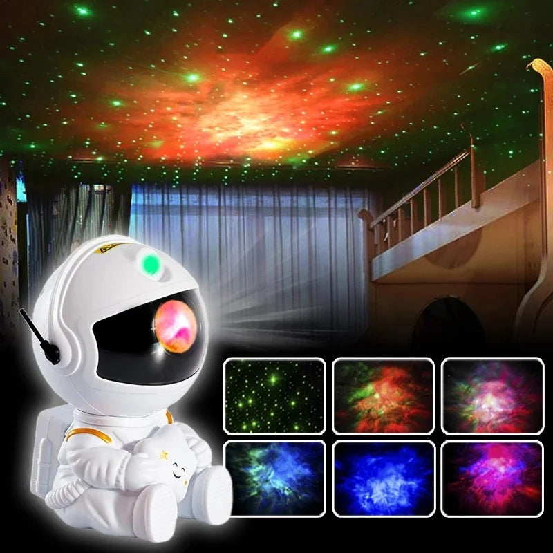 Galaxy Star Projector LED Night Light Astronaut Lamp for Bedroom Decor - World Bazaar Life