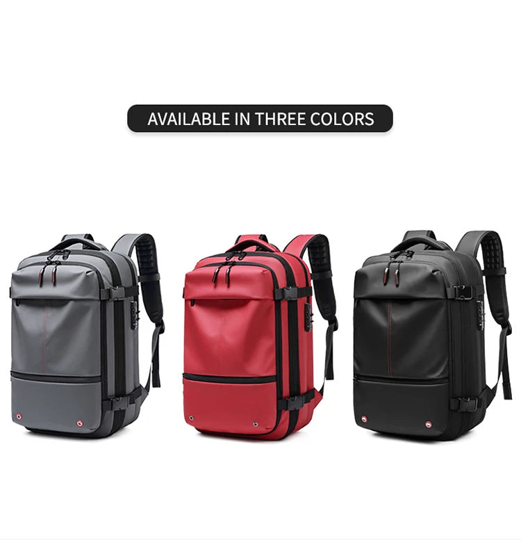 Travel Men 17 inch Laptop Backpack vacuum compression Backpack Business Large Capacity school Backpack expand outdoor backpack - World Bazaar Life