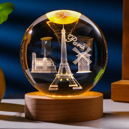 3D Axolotl Laser Engraved Crystal Night Light - Perfect Gift for Kids & Loved Ones-World Bazaar Life