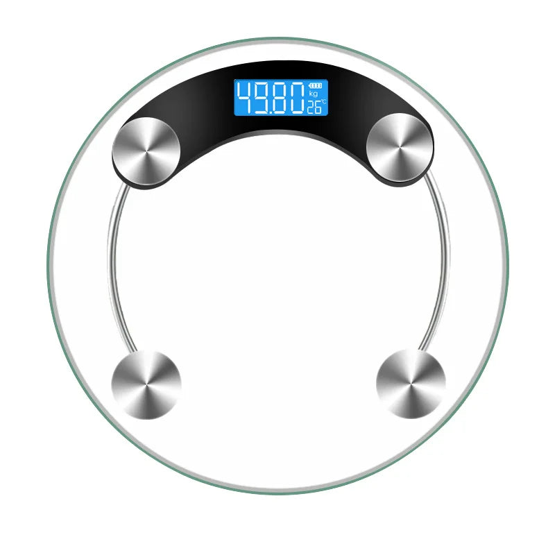 Round Transparent Digital Scale Body Weight Scale Floor Electronic Scales LCD Scales Body Weighing Scale For Bathroom-World Bazaar Life