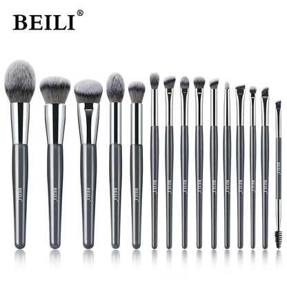 BEILI 9/15/30Pcs Pro Makeup Brushes Suitable for Foundation Powder Concealer Eyeshadow Eyebrow Eyelashes Eyeliner Brush Set-World Bazaar Life