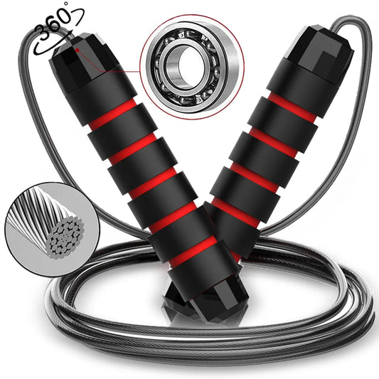 Tangle-Free Speed Jump Rope with Bearings & Foam Handles - World Bazaar Life