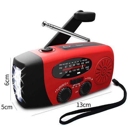 Outdoor Emergency Radio – Hand Crank, Solar, Light & Power Bank