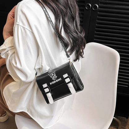 Sanrio Pu Square Bag Anime Shoulder Bags Kawaii Messenger Tote Cute Cartoon Backpacks My melody Cinnamorol Kuromi Fashion Bags-World Bazaar Life