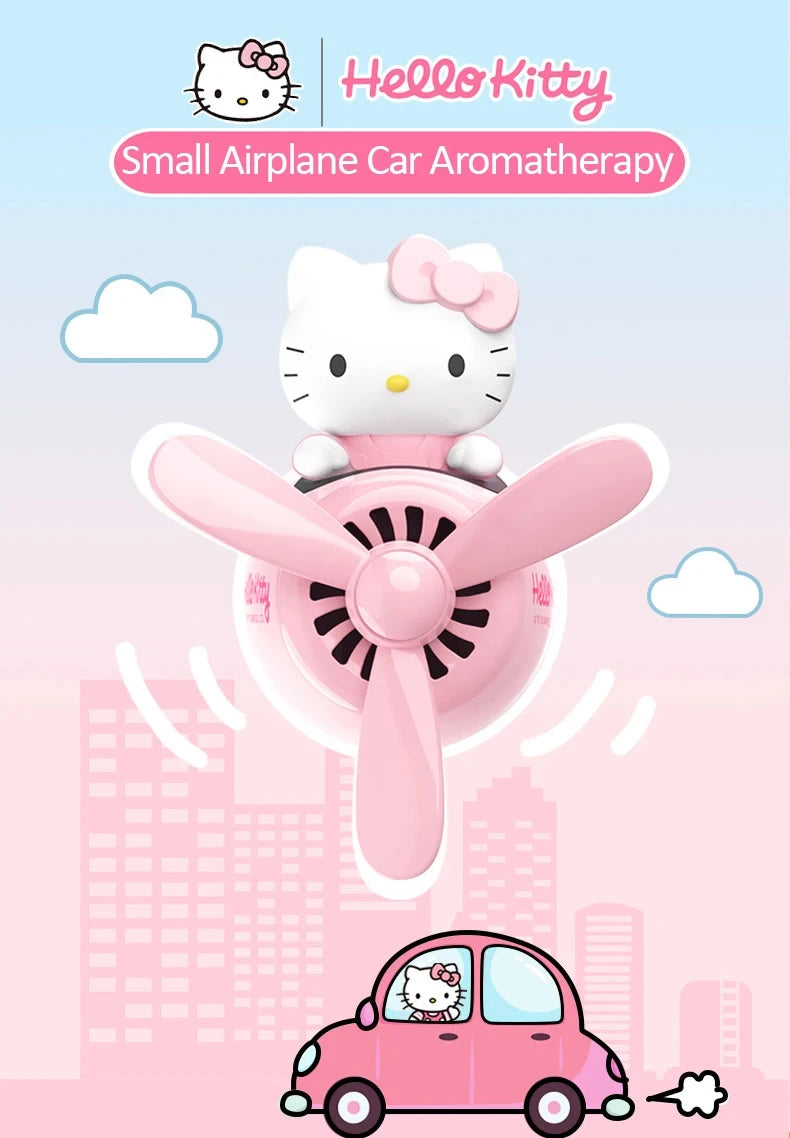 Sanrio Accesiories Hello Kitty Car Small Plane Fragrance Car Decoration Accessories Kawaii Outlet Air Freshener New Hot Sale-World Bazaar Life