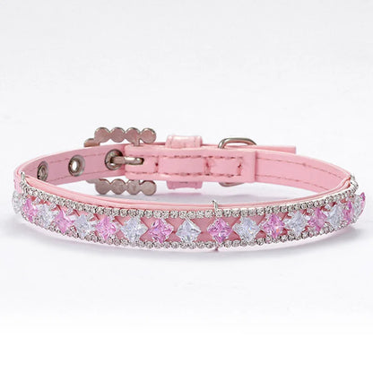 Luxury Rhinestone Puppy Collar for Small Dogs Cat Necklace Bling Crystal Jewelry Pet Accessorie Princess Diamond Wedding Collar-World Bazaar Life