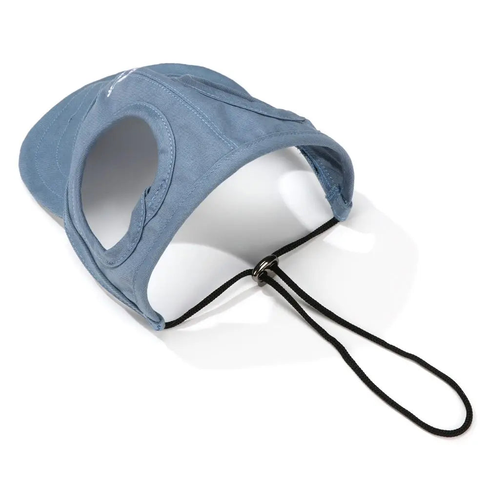 Pet Baseball Hat Outdoor Cat Dog Adjustable Visor Hat Summer Pet Travel Sports Sun Cap With Ear Holes-World Bazaar Life