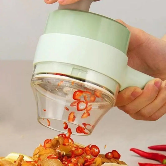 Garlic Grinder With Handle Electric Meat Mincer Garlic Chopper Chili Ginger Fruit Vegetable Onion Cutter  Kitchen Cooking Gadget