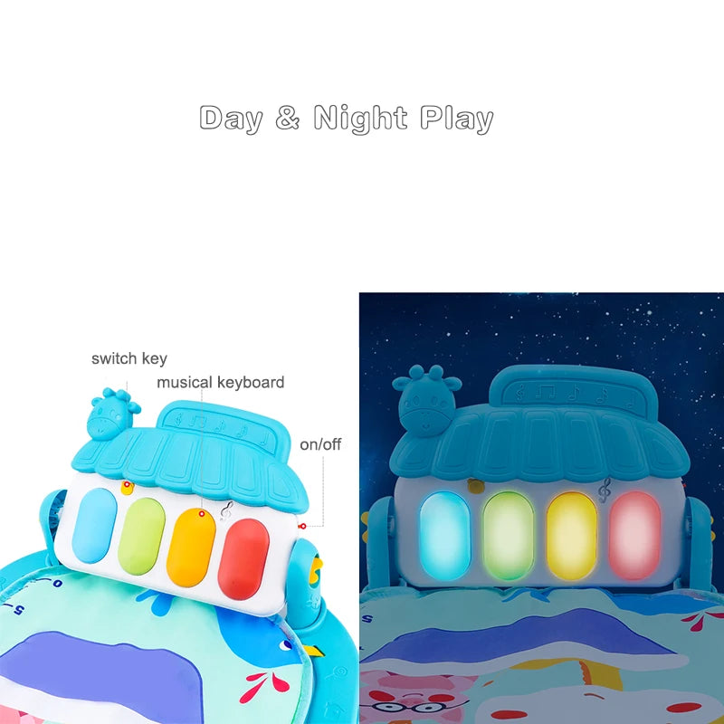 Musical Baby Activity Gym Rack Play Mat Kid Rug Puzzle Mat Carpet Piano Keyboard Infant Playmat Crawling Game Pad Baby Toy Gift - World Bazaar Life