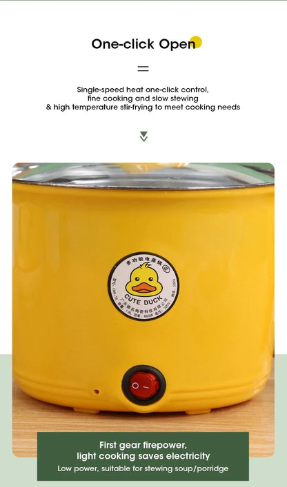 1.8L 220V mini multifunctional student dormitory electric hot pot electric cooking noodles home small pot Stainless steel liner-World Bazaar Life