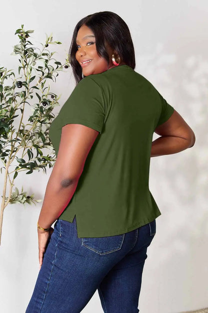 Basic Bae Full Size Round Neck Short Sleeve T-Shirt-World Bazaar Life