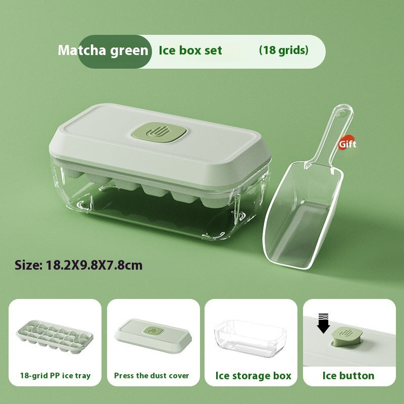 32-Grid Silicone Ice Cube Tray with Lid & Easy Release Ice Box
