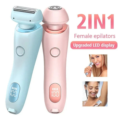 2-in-1 Rechargeable Epilator & Trimmer for Face, Body & Bikini