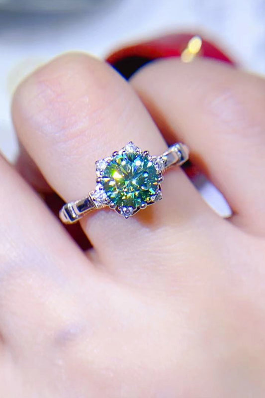 1 Carat Moissanite 925 Sterling Silver Ring.