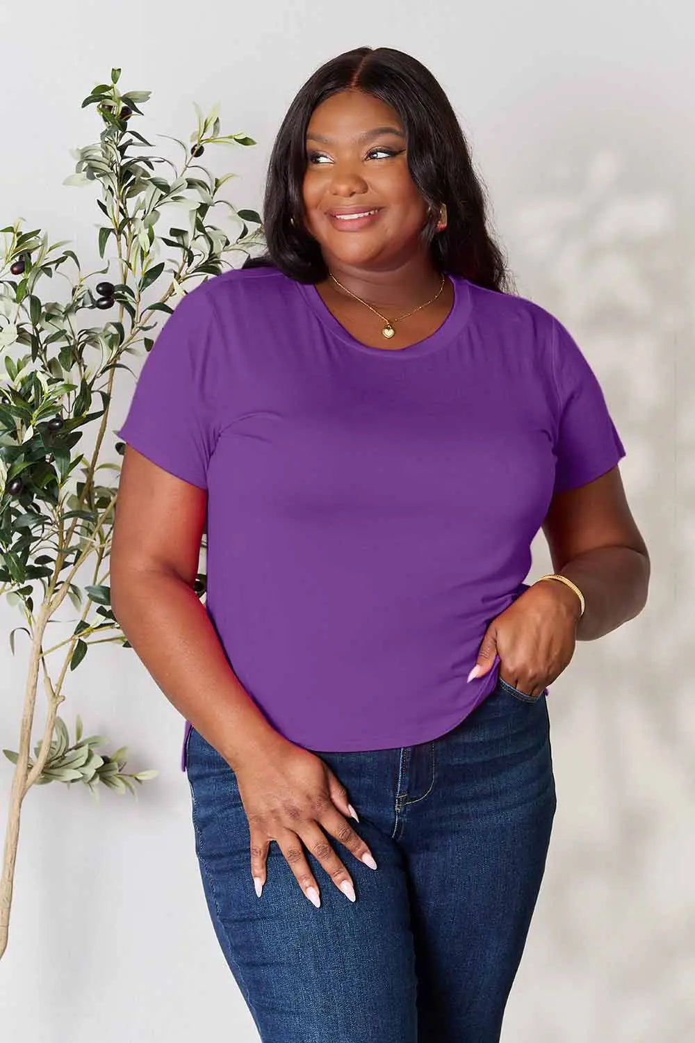 Basic Bae Full Size Round Neck Short Sleeve T-Shirt-World Bazaar Life