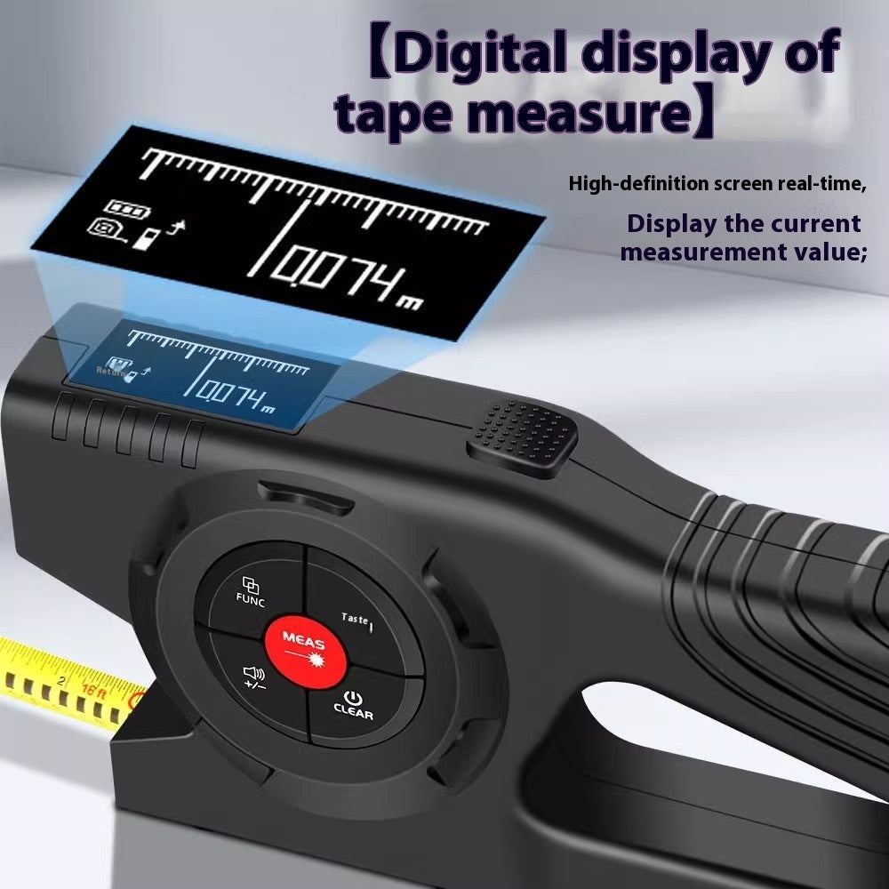 3-in-1 Laser Tape Measure with Digital Display – USB Rechargeable