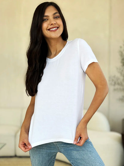 Basic Bae Full Size Round Neck Short Sleeve T-Shirt-World Bazaar Life