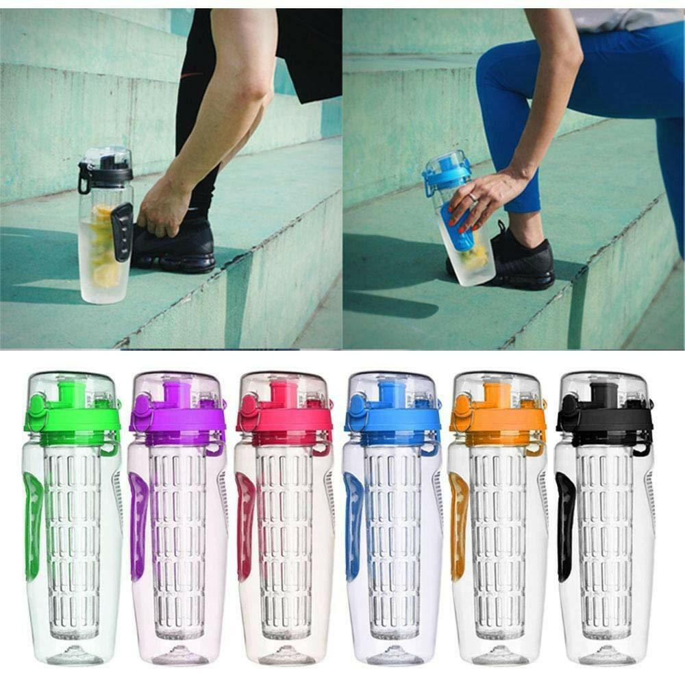 32oz Fruit Infuser Water Bottle BPA Free Plastic Sports Juice Shaker - World Bazaar Life