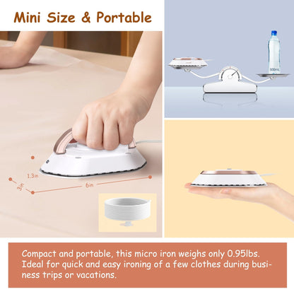 Newbealer Travel Iron With Dual Voltage 120V 220V Lightwei