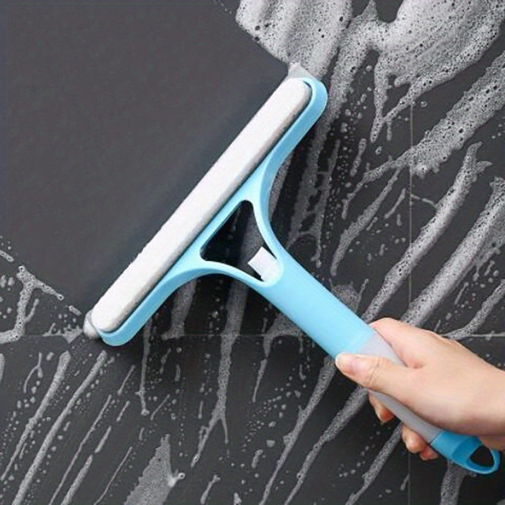 Multi-Function Window Glass Wiper with Soap Spray & Rubber Brush