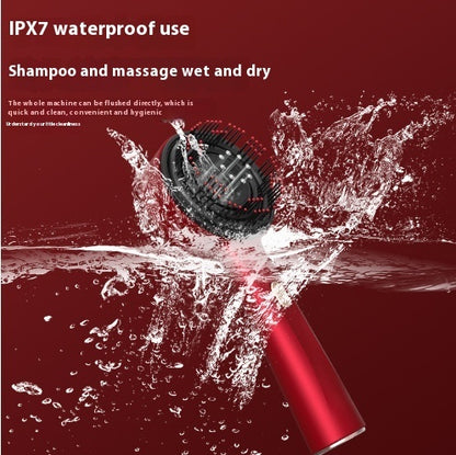 Electric Scalp Massage Comb with Red Light & Anti-Slip Grip