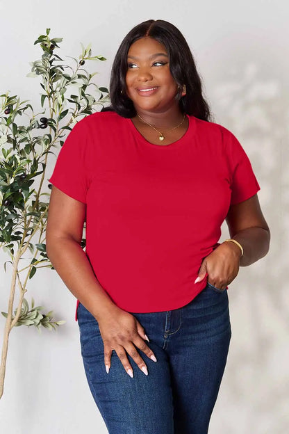 Basic Bae Full Size Round Neck Short Sleeve T-Shirt-World Bazaar Life