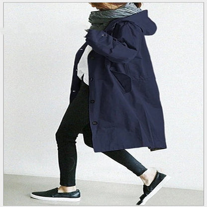 Women's Waterproof Hooded Windbreaker Jacket for Hiking & Camping