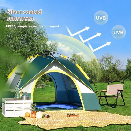 Tent Outdoor Camping 3-4 People Automatic Quickly Open-World Bazaar Life