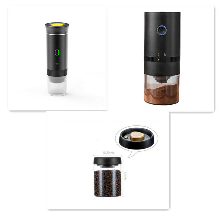 Electric Grinder Coffee Travel Handy 3 In1 Espresso Portable Coffee Espresso Maker Machine Cafe Portable Capsule Coffee Machine Kitchen Gadgets - World Bazaar Life