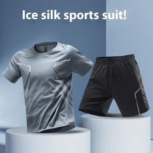 Men's Sports Running T-shirt Quick-drying Breathable Short Sleeve Tee