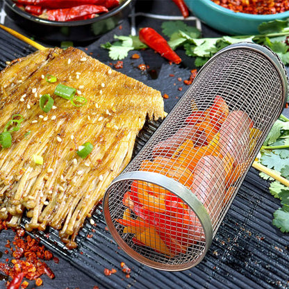 Portable Metal BBQ Grilling Basket for Camping