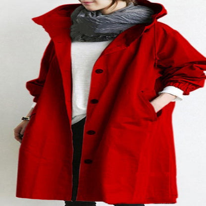Women's Waterproof Hooded Windbreaker Jacket for Hiking & Camping