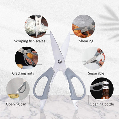 15-Piece German Steel Kitchen Knife Set with Block & Scissors