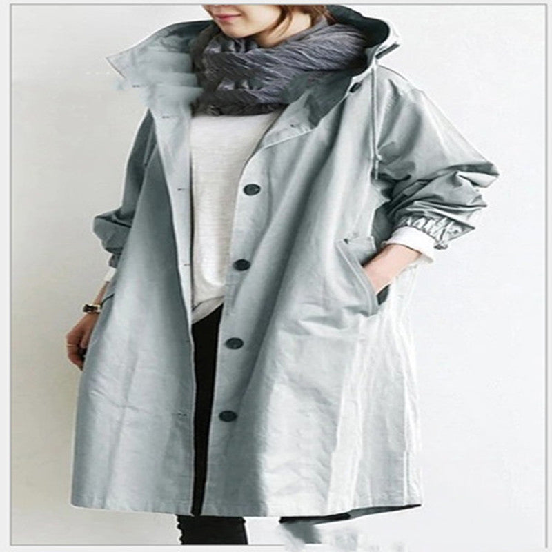 Women's Waterproof Hooded Windbreaker Jacket for Hiking & Camping